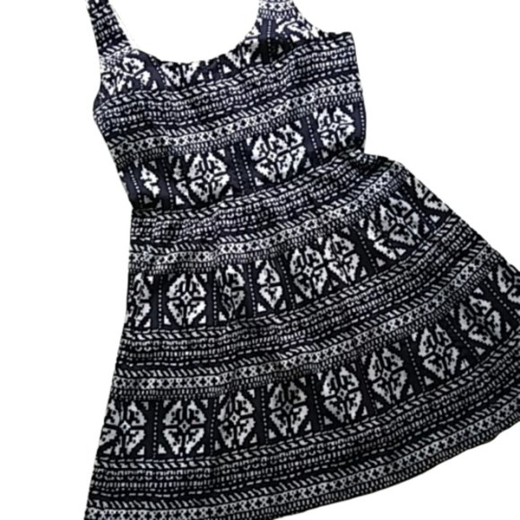 Nine West Navy and White A-Line Fit and Flare - Picture 1 of 8